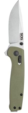 SOG Hunting High Carbon Steel Ambidextrous Carry EDC 2.95' Sharp Blade Terminus XR OD Green Folding Knife