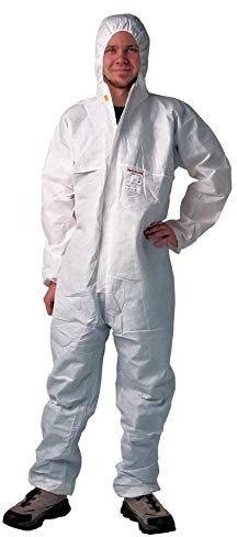 MST-DESIGN Schutzanzug I Lackierschutzanzug I Overall I Gr. XXL weiss I antistatischer Schutz-Overall I Einweganzug I Kategorie III, Typ 5 und 6