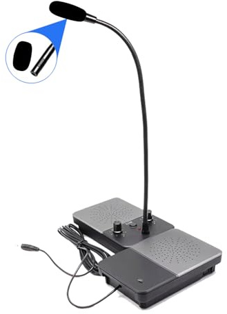 Intercomunicador de ventana con altavoz exterior, altavoz, intercomunicador de voz de doble vía, interfono de contador bancario, sistema de intercomunicación para taquilla, hotel, gobierno, escuela