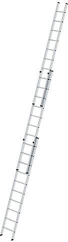 PROREGAL Sprossen-Schiebeleiter 3-teilig ohne Traverse 3x10 Sprossen | Leiter, Teleskopleiter, Trittleiter, Bockleiter, Sprossen-Doppelleiter