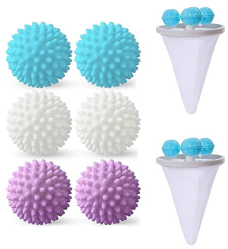 8PCS Bolas Para Lavadora, Bolas Secadora de Ropa Bola de Secadora Reutilizables Filtro de Pelo para El Hogar Bola de Limpieza de Ropa