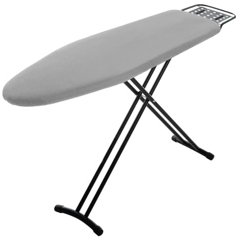 Ironing Board Full Size, RAINHOL 43x13 Heavy Duty Compact Iron Board with Iron Rest, Height Adjustable Sturdy Iron Stand, Grey Cover with Extra Thick Padding