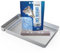 COSPARX Stainless Steel Litter Tray for PetSafe Scoop-Free Box, Upgraded Clip-On Waste Extender, Includes 4LB Crystal Cat Litter, Silver, Cat Owners