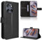 Coque pour Motorola Edge 50 Neo Protection Case, Étui de Protection Portefeuille Antichoc Premium Fibre -Housse Étui Compartiments pour Cartes et Fermeture magnétique- Noir