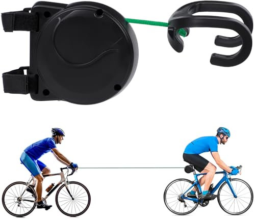 Senprity Retractable Bike Tow Rope, 2.5M Tow Rope for Bicycle for Parent-Kid, Bicycle Traction Strap, Portable Outdoor Bicycle Elastic Tow Rope Suitable for Most Cyclists Regardless of Age