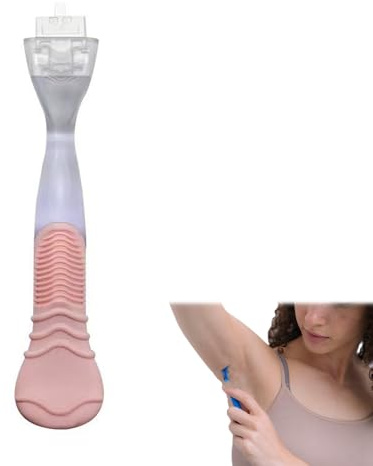 fKiZanthene Pink Venus-kompatibler Rasierergriff, ergonomisches, rutschfestes Design für Damenrasur zu Hause/Reisen