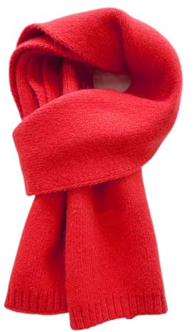Winter Schal für Damen Warm, Winterschal Damen, Damenschal Damenschal, Tücher Mädchen Herbst, Strickschal, Schaltuch, Kuschelschal,Tuch Frauen Herbst, Warmer Schal Weich, Winter Scarf Women, Rot