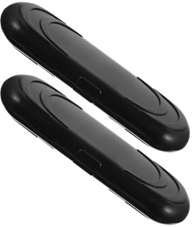 ibasenice 2 Pièces Boîte de Rangement pour Pointes de Flèche, Étui de Rangement de Pointe de Flèche Ovale, Plastique Noir, Fermeture Sécurisée, Léger et Portable, pour Petits Objets, Maison