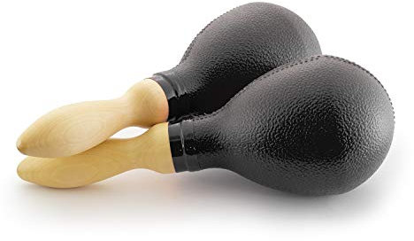 Tiger MAR7-BK Eiförmige Maracas - Schwarz