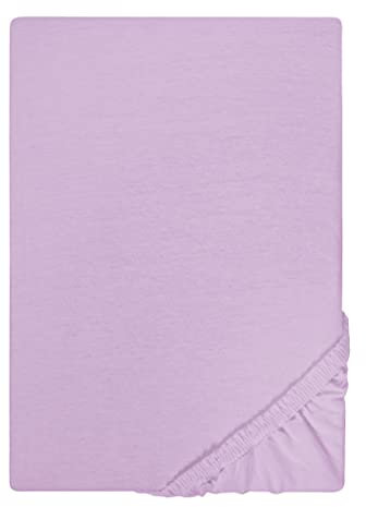 biberna Jersey-Spannbetttuch 0077155 Viola 1x 90x190 cm - 100x200 cm