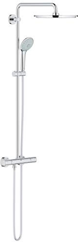 GROHE Euphoria 310 - Duschsystem mit Thermostatbatterie (Wandmontage, Antikalk System, mit Aquadimmer), rund, chrom, 26075000