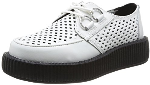 T.U.K. Viva Low Round Creepers, Damen Sneaker Weiß weiß 38