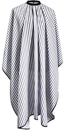 SMARTHAIR Professional Salon Cape Polyester Barber cape Hair Cut Cape,57”x66.8”,Black and White Stripes,C250023B-L