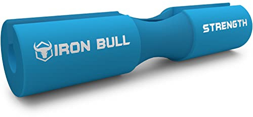 Iron Bull Strength Advanced Squat Pad - Barbell Pad for Squats, Lunges & Hip Thrusts - Neck & Shoulder Protective Pad Support (Blue)