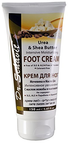 DR. SCHAVIT Foot Cream with Urea and Shea Butter - Intensive Natural Organic Moisturizing Foot Cream to Soften Rough Calloused Skin - With Jojoba Oil and Panthenol