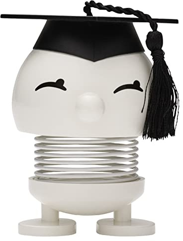 Hoptimist IQ Bimble Bestandene Prüfung Geschenk, Graduation Deko zum Abi, Glücksbringer Prüfung oder Süßes Abitur Geschenk, 6,3 x 6 x 7,2 cm, Small, Weiß