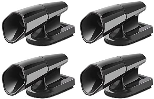 Hsthe Sea 4 Piezas de Advertencia de Silbato de Ciervo, Silbato ultrasónico de Alarma de Vida Silvestre para automóviles, Motocicletas, Advertencia de Ciervo ultrasónico Negro, Autoadhesivo