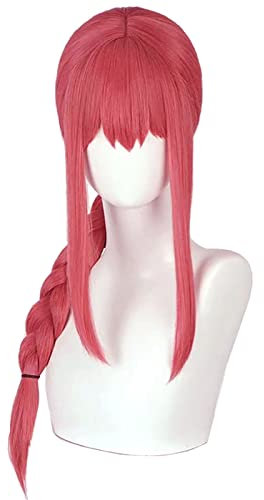 YEAJION Makima Cosplay Perücke Anime Chainsaw Man Cosplay Perücke Makima Wig Halloween Karneval Party Bühnenauftritt Cosplay Zubehör Erwachsene
