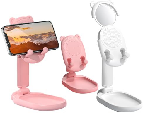 Handy Ständer,Minging 2 Stück Dual Foldable Handy Halter Adjustable Handyständer Für Phone Holder Stand Handyhalterung Schreibtisch Handyhalter Schreibtisch Handy Halterung Tisch Handyständer