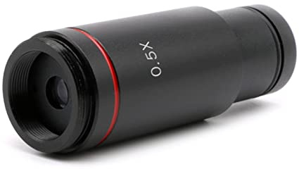 0.5X C Mount Microscopio Adattatore 23.2mm Oculare Elettronico Riduttore Lente 0.5X Microscopio Lente Microscopio CCD C Mount Microscopio Fotocamera Microscopio