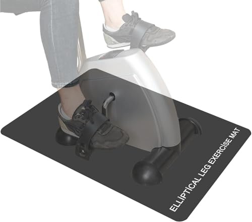 Alfombrilla antideslizante para máquina ejercitadora de piernas, alfombrilla antideslizante para elíptica debajo del escritorio | Esterilla protectora para entrenamiento | Protector de piso, estera de