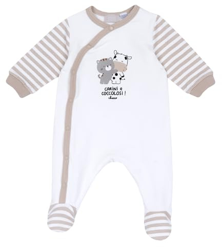 Tutina Bimbo 0-24 in Morbido Cotone con Comoda Apertura Frontale FW25 253
