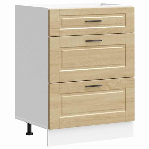 vidaXL Mueble bajo de Cocina Porto Roble Sonoma Madera reconstituida