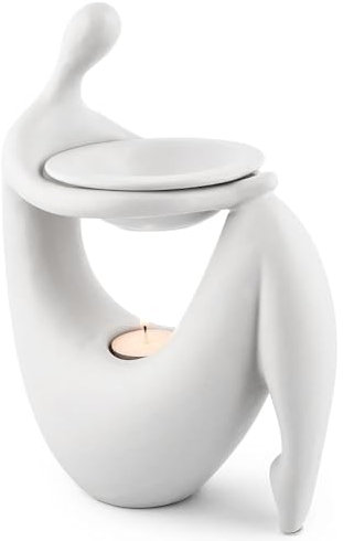 Quemador de cerámica para cera, lámpara de fragancia para aceites esenciales, lámpara de aceite aromático, lámpara de té, lámpara de aceite, difusor de aceite humano, forma de cuerpo humano, lámpara