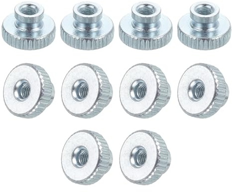 QUARKZMAN Dadi a Farfalla Zigrinate, 15Pz M3x0.5mm Manopole Rotondo in Ferro per Stampante 3D, Tono Argento