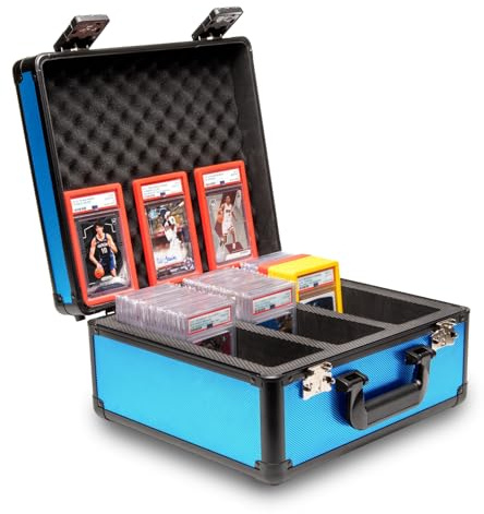 Panopply SLAB ARMOR 3 Row Graded Card Storage Box PSA Card Slab Case For Graded cards Hold 120+ Slabs Graded Card Case PSA Graded Card Storage Sports Baseball Card Collector Gifts (ROYAL BLUE)