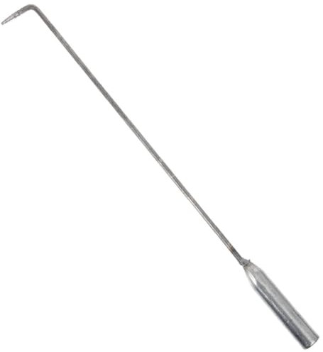 Abaodam Crochet pour Barbecue Tisonnier Extérieur Tisonnier pour Foyer De Foyer Accessoires De Pince à Feu pour Tisonnier De Cheminée Pinces à Cheminée Acier Silver