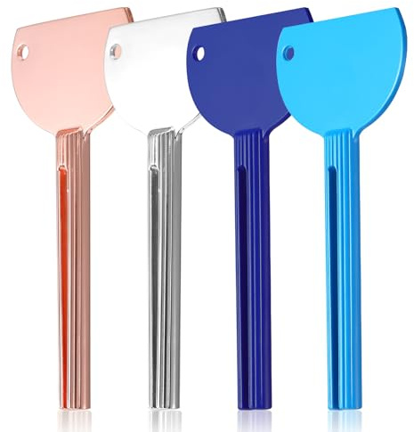 LXUEJIE V4 exprimidores de tubos de pasta de dientes, acero inoxidable, exprimidor de tubos de metal, pasta de dientes, exprimidor para leche limpiadora, calzado, tinte para el cabello, pigmentos