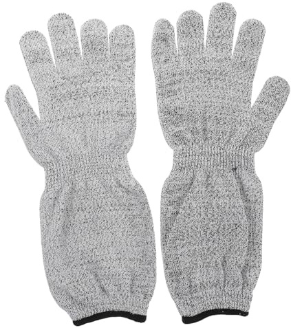 ELAYARD Guanti Antitaglio Con Manicotti Protettivi Traspiranti Resistenti All'usura, Guanti Di Sicurezza Per Taglio Alimentare e Protezione Braccia Per Cucina e Lavoro, 35 Cm