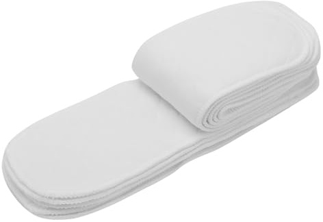 Fodere per pannolini riutilizzabili lavabili in cotone da 10 pezzi, inserti per pannolini in tessuto assorbente traspirante per bambini da 0 a 2 anni Quattro stagioni (Sei strati (32 * 12 cm))