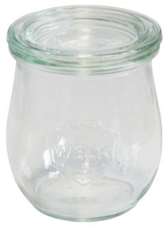 Weck Dessertglas 292406 - 6 Tulpengläser mit Deckel, 220ml