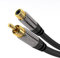 KabelDirekt – Cinch-Verlängerungskabel – 10 m – besonders bruchfestes Hybid-Kabel für brillante Tonqualität (Subwoofer/Audio-Kabel, RCA-Stecker zu Buchse, ideal für Verstärker/HiFi, analog & digital)