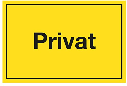WANDKINGS Hinweisschild - Privat - stabile Aluminium Verbundplatte - Wähle eine Größe - 30x20 cm