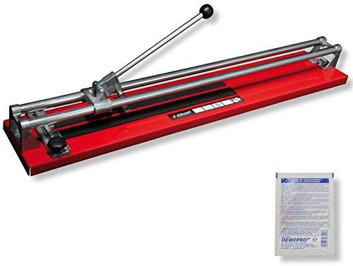 JOKOSIT® Fliesenschneider BASIC-CUT 800 mm – Präzisions Fliesenschneidmaschine Made in Germany – inkl. 1 Stück DEWEPRO SingleScrubs Reinigungstuch