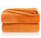 heimtexland Kuscheldecke flauschig Flanell Wohndecke warm Oekotex Tagesdecke Überwurf Sofadecke fusselfrei Fleecedecke Super Soft XL Decke 150x200 cm Typ380 Orange
