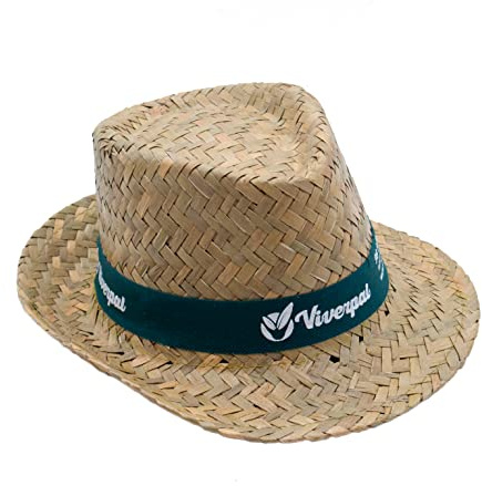 SILABA TONICA Pack 25 Chapeaux de Paille à Personnaliser – Chapeaux Tyroliens - Ajoutez Logo ou Phrase sur Le Ruban - Choisissez la Couleur du Ruban - Chapeau Homme et Femme pour Soirée, Salon