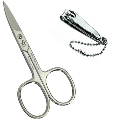 Gifaz - FORBICI UNGHIE LAME CURVE TEMPERATE - IN REGALO UN TAGLIAUNGHIE