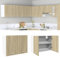 Myheimly Küchenschrank,Unterschrank Küche, Küchenmöbel, Küchenzeile,Standschrank Küche,Wandschränke,Aufbewahrungsschrank Hängeschrank Sonoma-Eiche 80x31x60 cm Holzwerkstoff