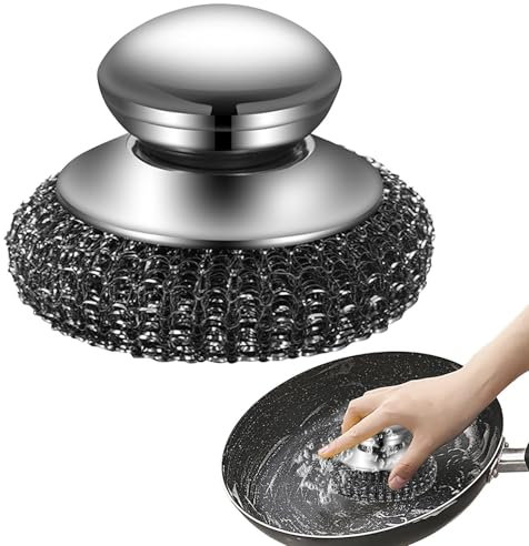 Brosses à récurer – Nettoyage de la vaisselle de cuisine à main, tampons à récurer en métal | Fournitures de nettoyage pour épurateur de vaisselle, fournitures de nettoyage de vaisselle, Pot de brosse