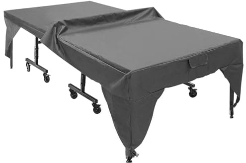 BigKing Housse pour Table de Ping Pong Exterieur, Table de Tennis de Table Housse, Pliable, Résistance à la Déchirure, à l’Eau et au Vent, Imperméable Bâche de Protection pour Table Ping-Pong (Gris)