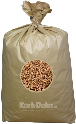 100 Liter feines Korkgranulat | Kork-Granulat 0,5-3 mm | im 100L Papiersack | hergestellt aus recycelten Naturkorken | Verarbeitung in einem sozialen Unternehmen
