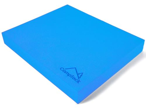 CampTeck U7339 Almohadilla Equilibrio de Espuma - Antideslizante Ligero para Estabilidad, Fuerza, Soporte de Yoga y Entrenamiento Central - Azul - L - 40 × 33 × 5 cm