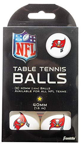 Franklin Sports Tampa Bay Buccaneers Table Tennis Balls - NFL Team Table Tennis Balls - Official Team Logos and Colors - Fun NFL Tailgate Accessories