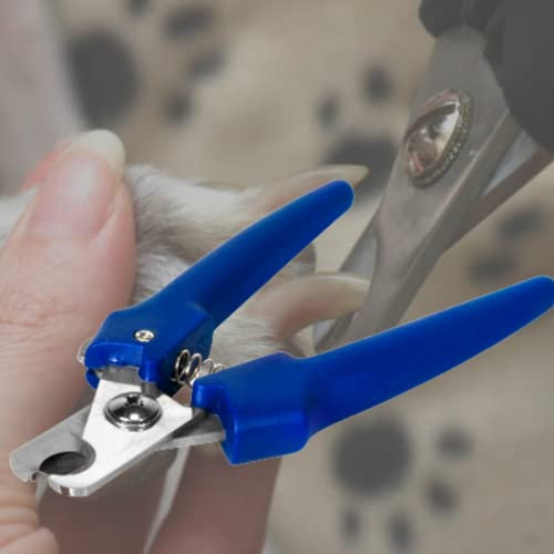 MAUK® Profi Krallenschere Krallenzange für Hund, Katze, Kaninchen & Haustiere | Nagetier Krallenschleifer zur sanften Krallenpflege Pet Health & Care | Blau