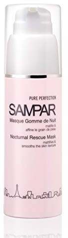 Sampar - Masque Gomme de Nuit - Masque de Nuit - Chasse les Rougeurs, Marques, Points Noirs - Pour une Peau Matifiée, Purifiée et Douce au Réveil - Gommez vos Imperfections - Flacon airless 50 ml