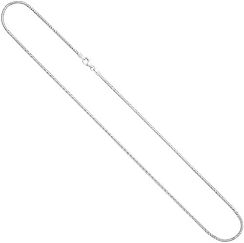 Jobo Damen Schlangenkette 585 Weißgold 1,4 mm 42 cm Gold Kette Halskette Weißgoldkette